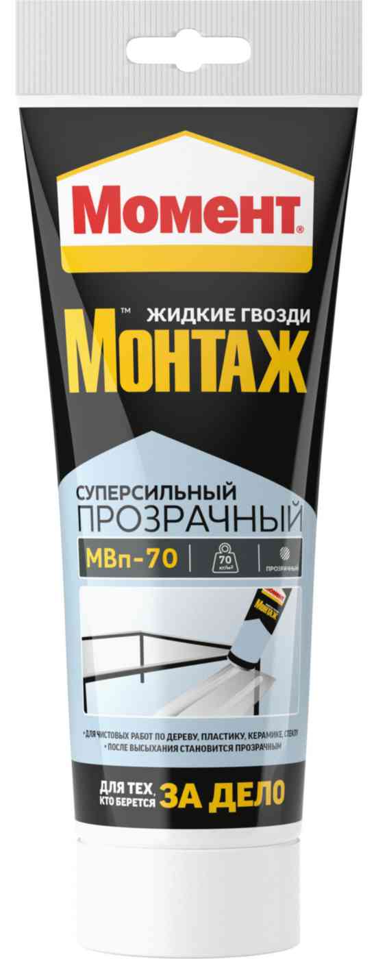 Клей монтажный Момент Монтаж МВп-70 суперсильный прозрачный