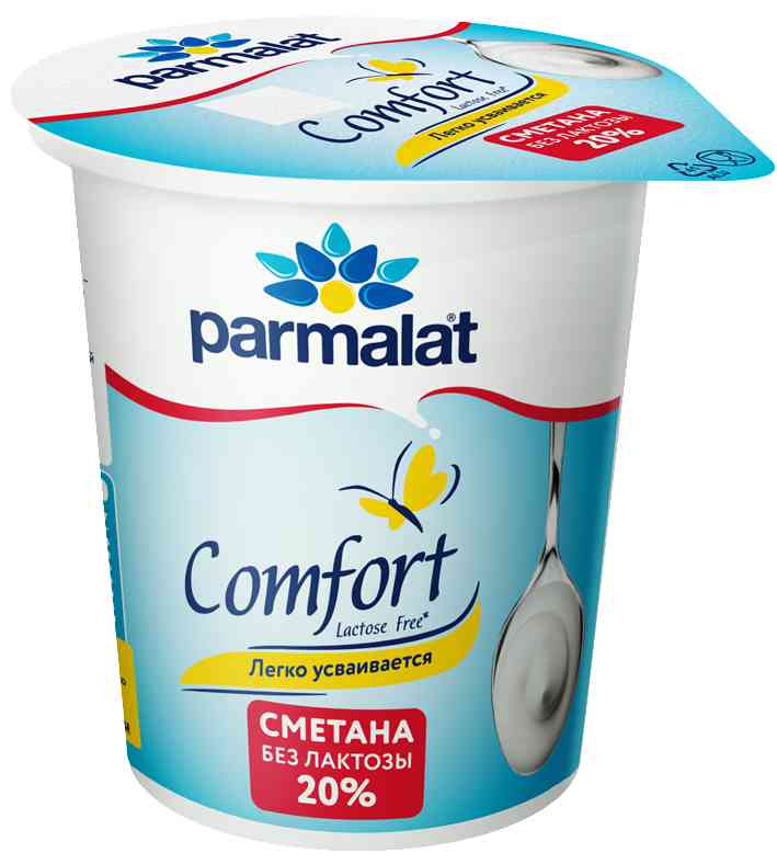 Сметана Parmalat Comfort без лактозы 20%