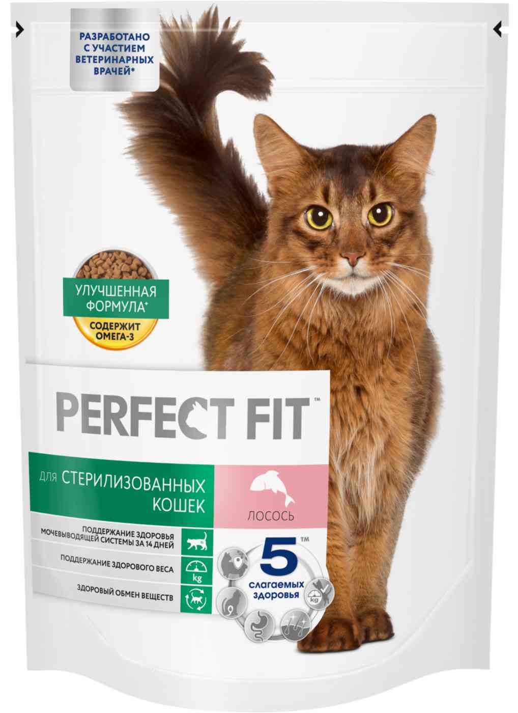 Сухой корм для стерилизованных кошек Perfect Fit лосось