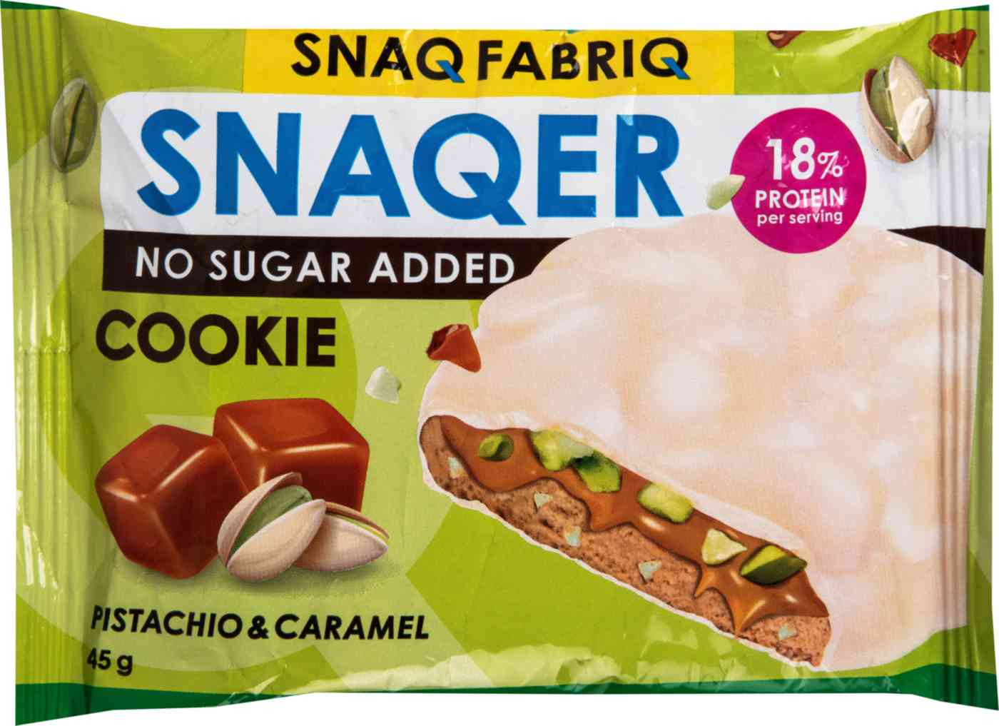 Печенье протеиновое Snaq Fabriq Snaqer фисташка-карамель