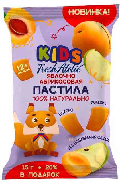 Пастила Fresh Atelie Kids яблоко-абрикос с 12 месяцев