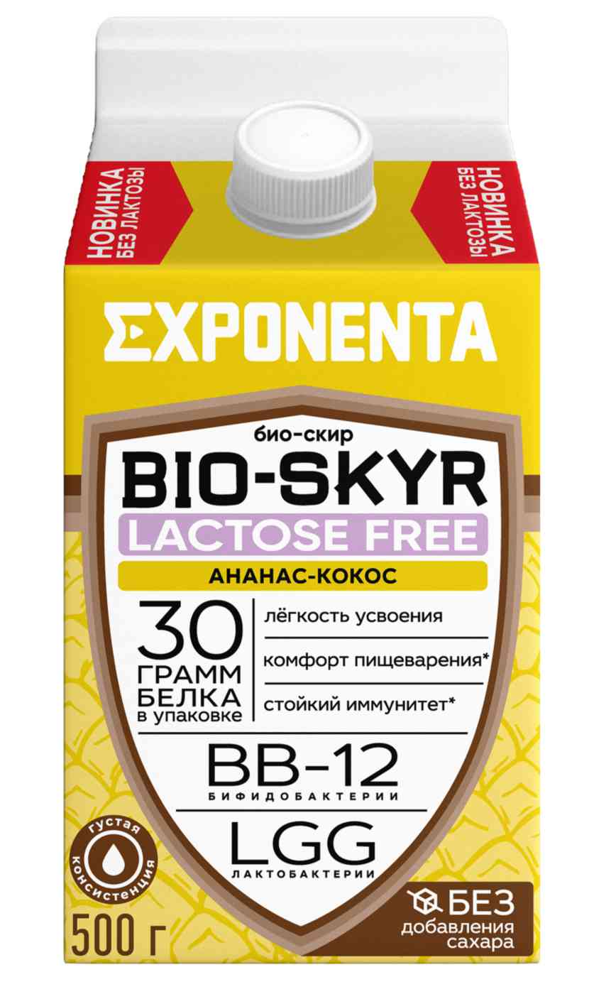 Напиток кисломолочный Exponenta Bio-skyr ананас кокос 0%