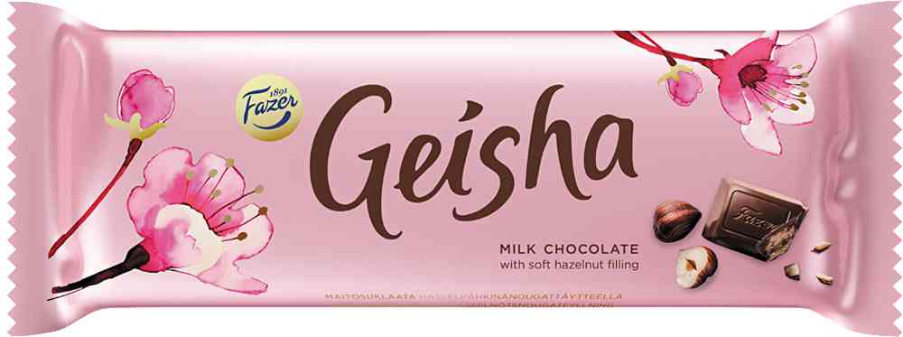 Шоколад молочный Geisha с мягкой начинкой из фундука