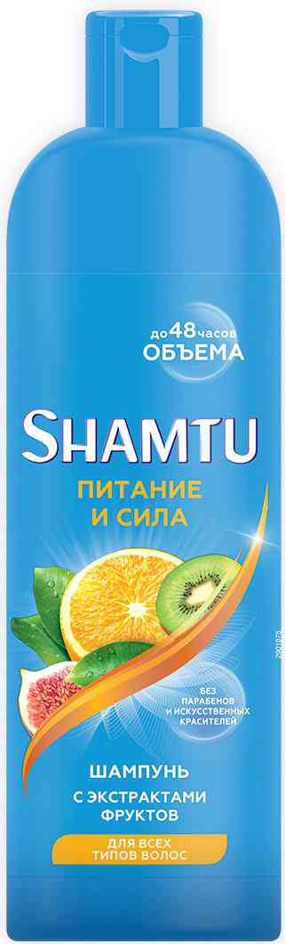 Шампунь для всех типов волос Shamtu Питание и сила с экстрактами фруктов