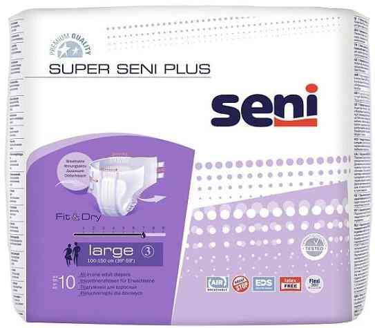 Подгузники для взрослых Super Seni Plus large 3 (100-150 см)