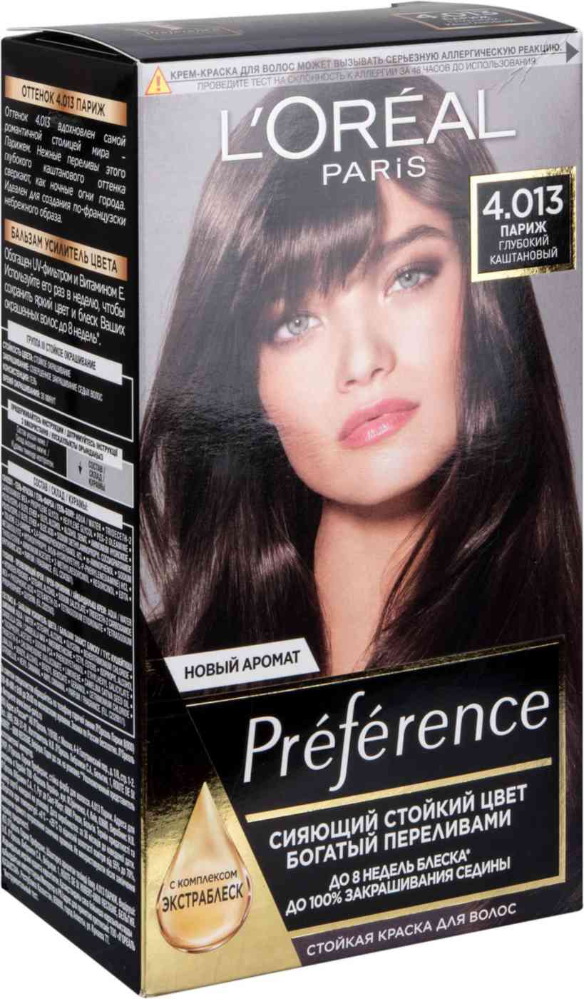 Стойкая крем-краска для волос L'Oreal Paris Preference 4.01 Париж