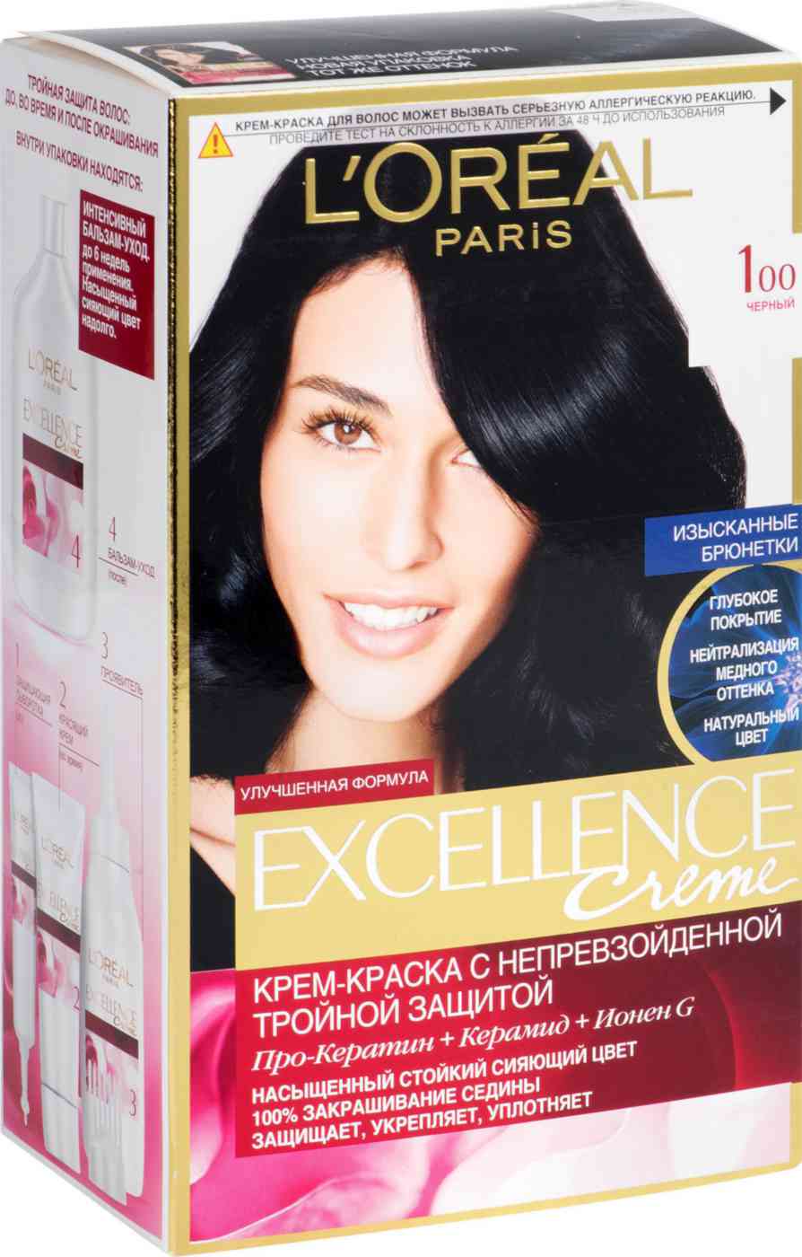Крем-краска для волос L'Oreal Paris Excellence Creme 100 Черный