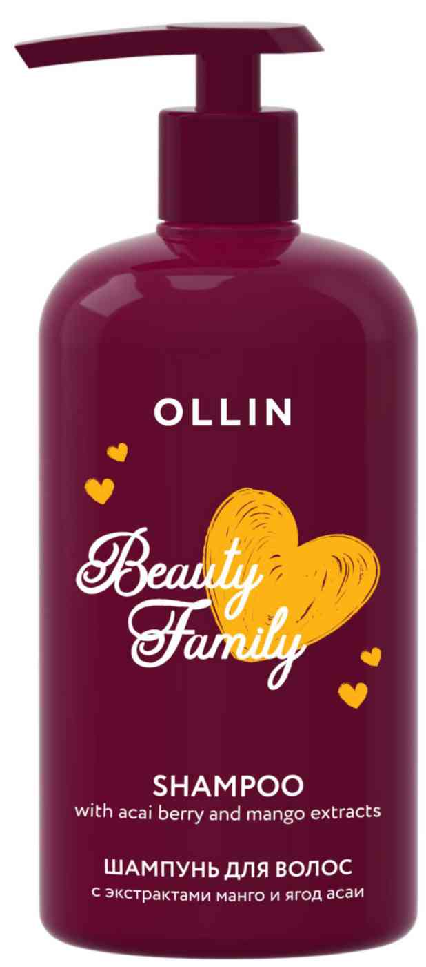 Шампунь для волос Ollin Beauty Family с экстрактами манго и ягод асаи