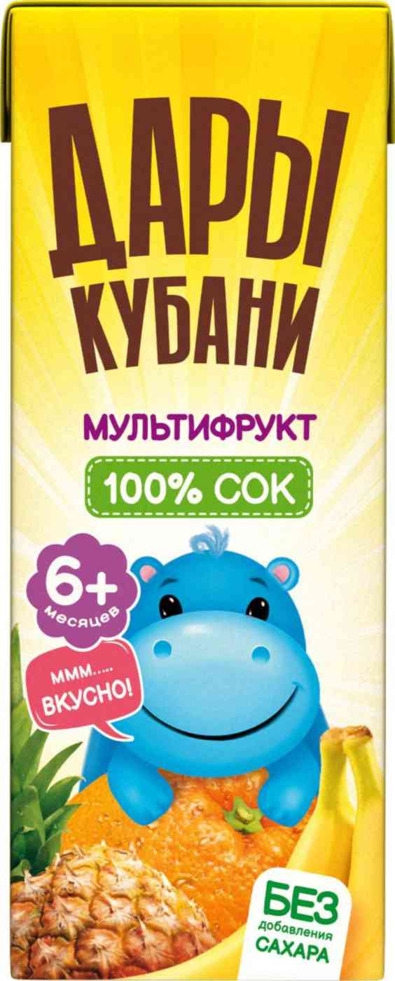 Нектар Дары Кубани мультифрукт с 6 месяцев