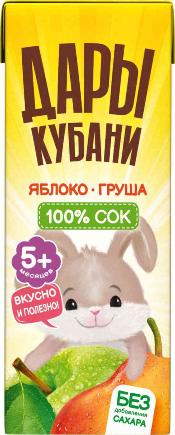 Нектар Дары Кубани яблоко-груша с 4 месяцев