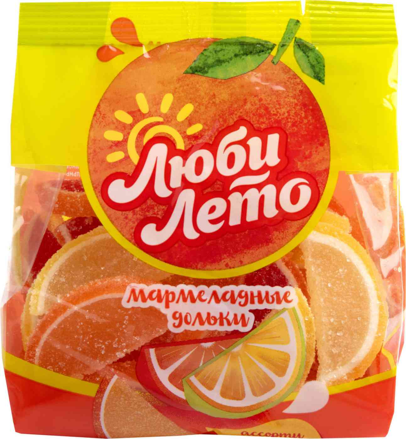 Дольки мармеладные Люби Лето Ассорти с цитрусовым вкусом