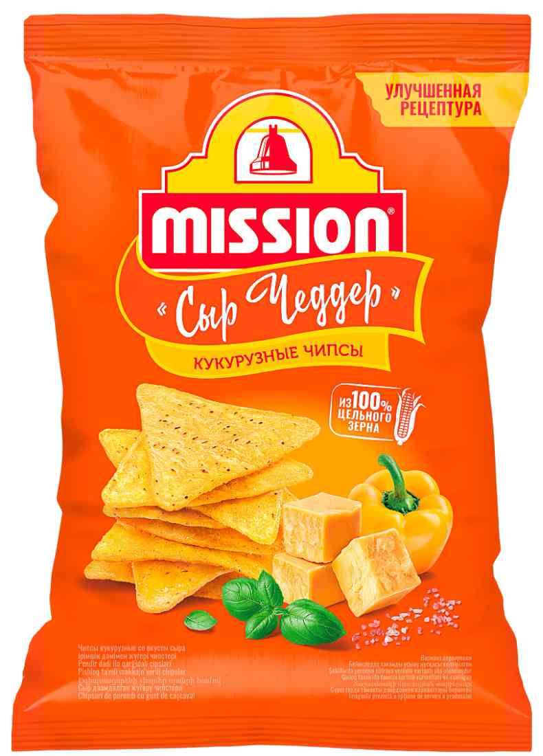 Чипсы кукурузные Mission Сыр Чеддер