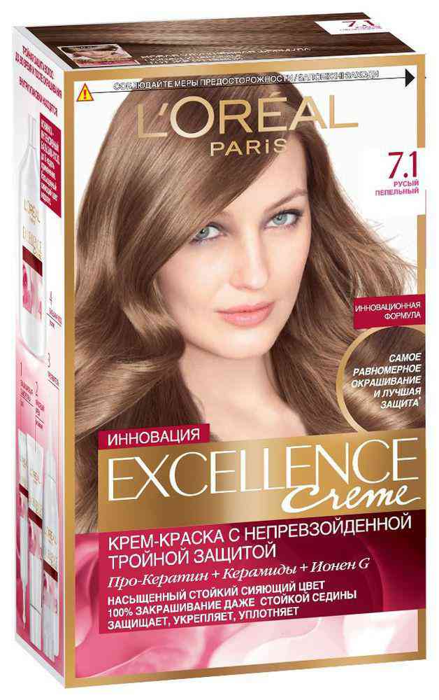 Крем-краска для волос L'Oreal Paris Excellence 7.1 Русый пепельный