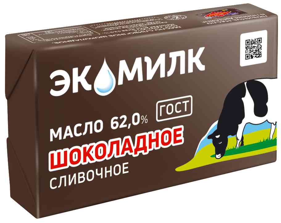 Масло сливочное Экомилк шоколадное 62%