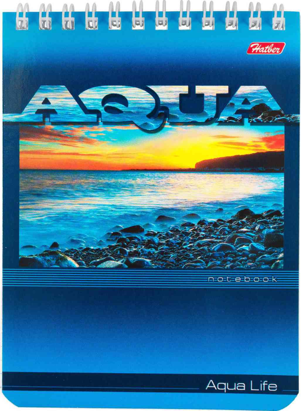 Блокнот А6 на кольцах Hatber Aqua в ассортименте