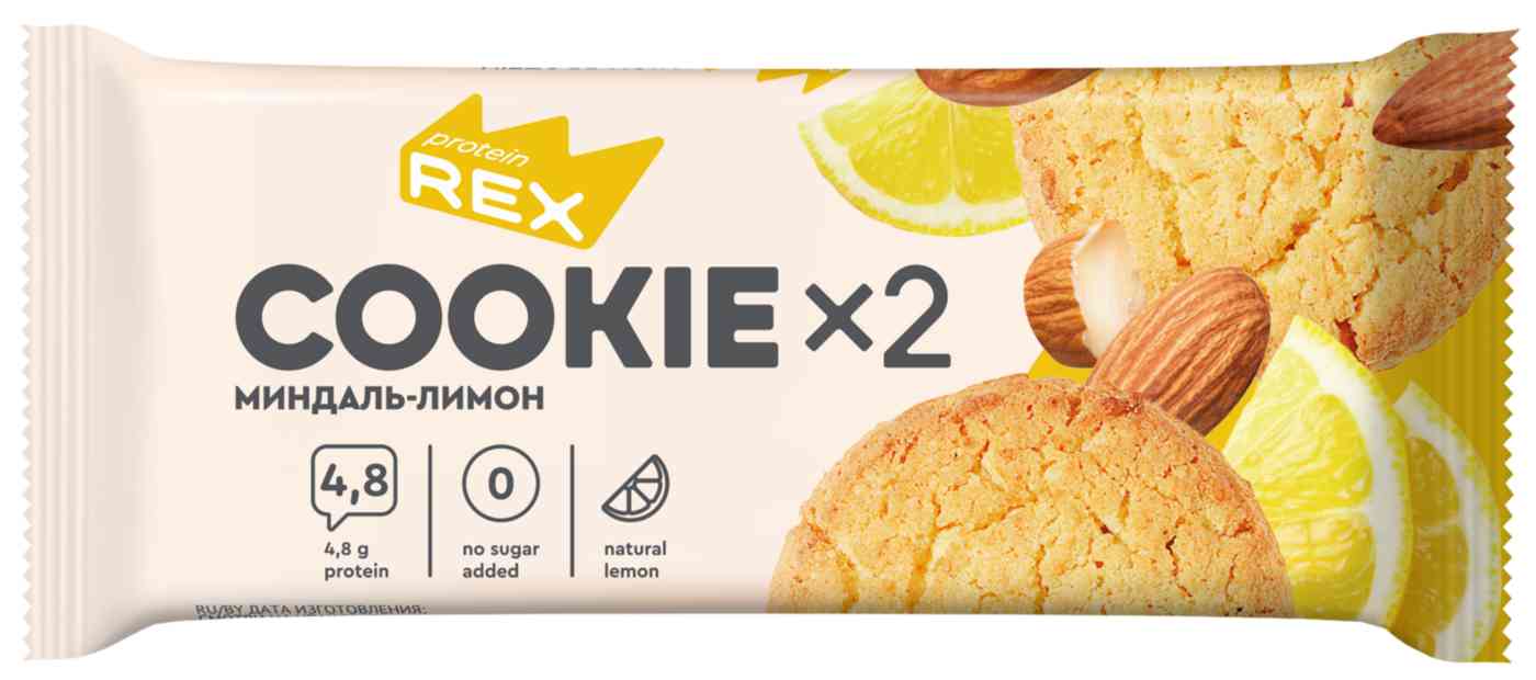 Печенье протеиновое ProteinRex миндаль-лимон