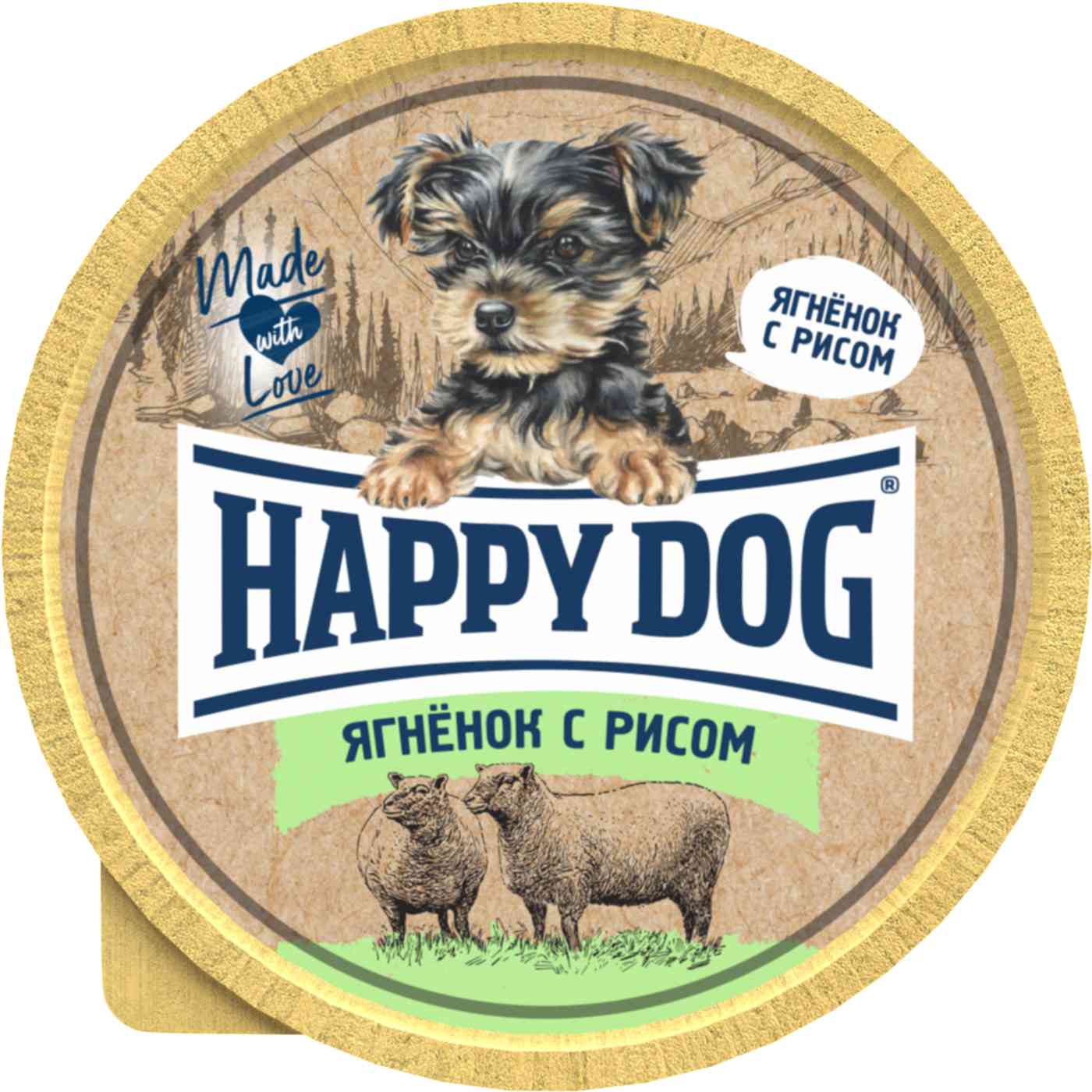 Влажный корм для собак с чувствительным пищеварением Happy Dog NaturLine ягненок-рис