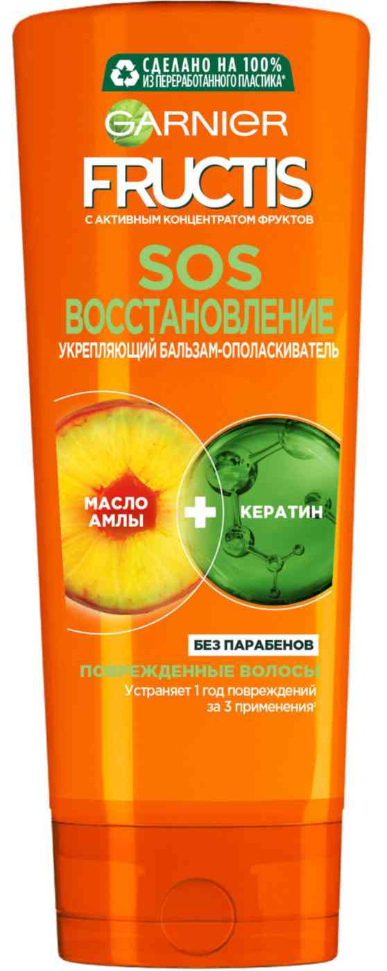 Бальзам-ополаскиватель для поврежденных волос укрепляющий Garnier Fructis SOS Восстановление