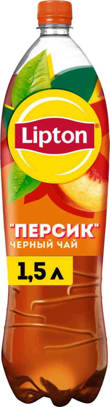Холодный чай чёрный Lipton Персик