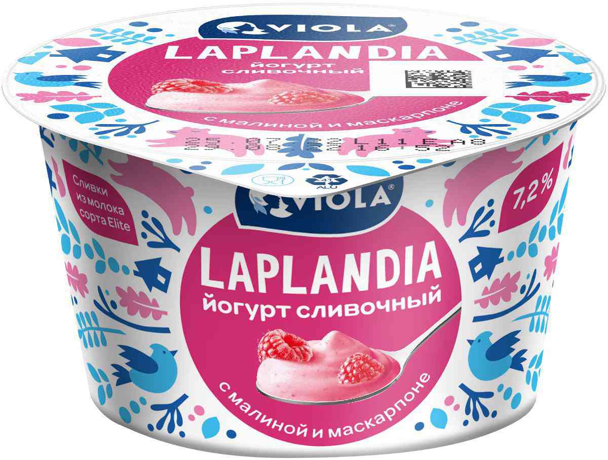 Йогурт Laplandia Малина-маскарпоне 2%