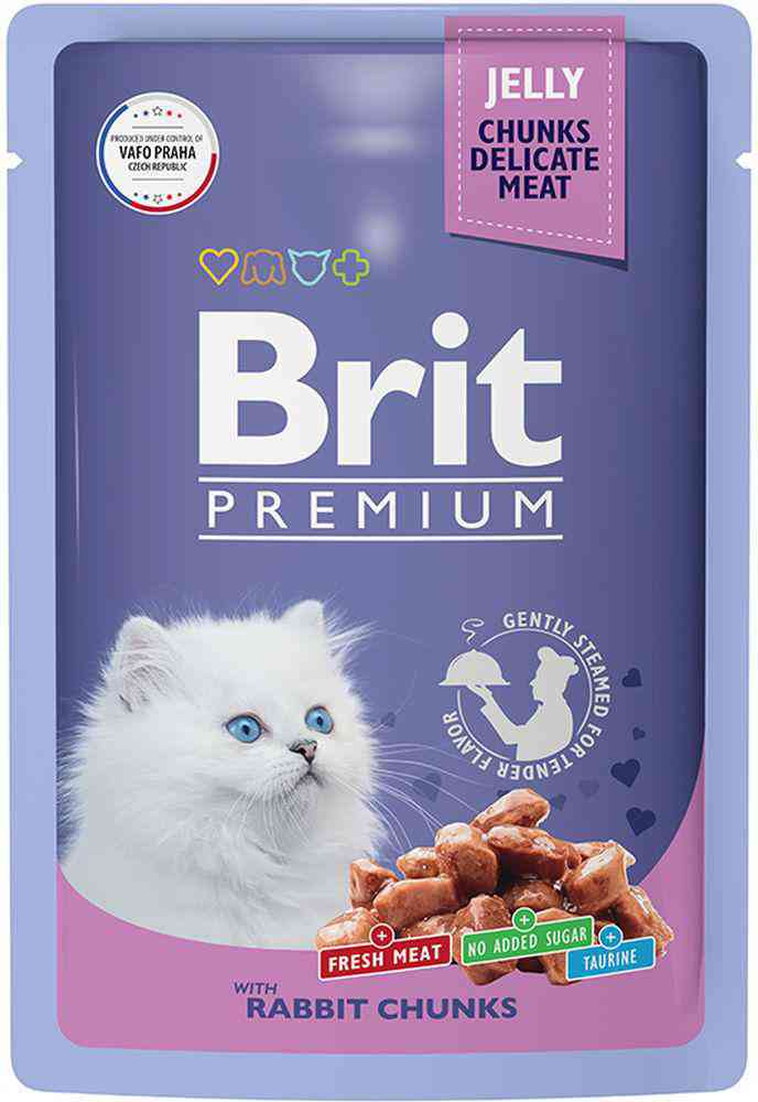 Влажный корм для котят Brit Premium Кролик в желе Брит