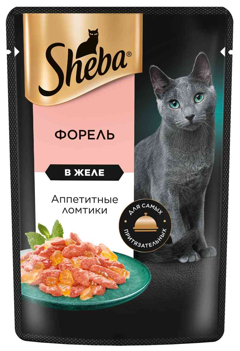 Влажный корм для кошек Sheba форель ломтики в желе