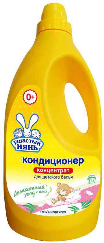 Кондиционер для детского белья Ушастый нянь Деликатный уход с алоэ с рождения