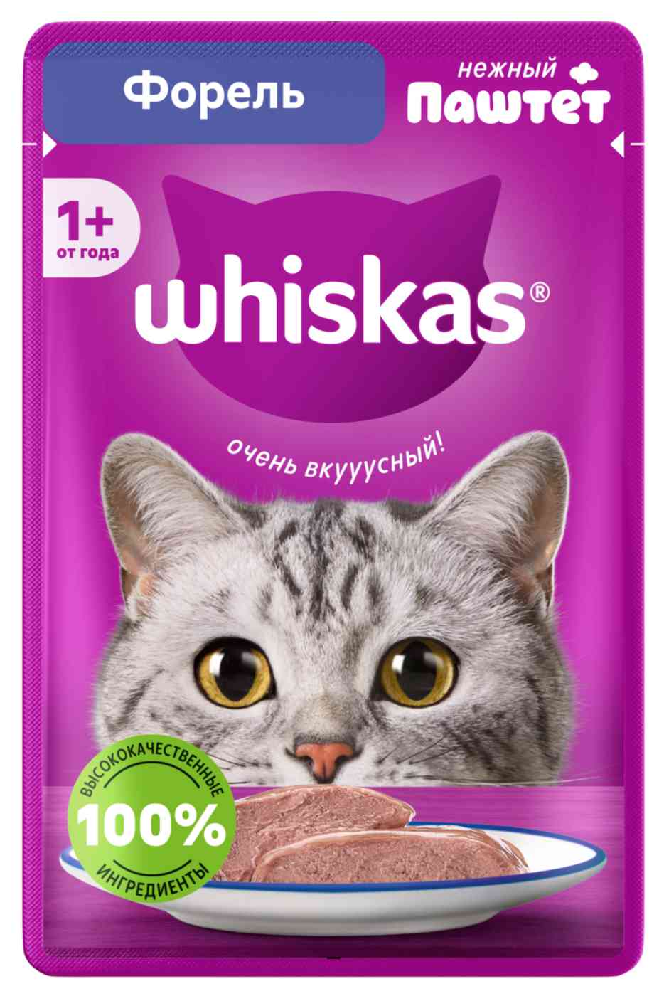 Влажный корм Whiskas форель паштет