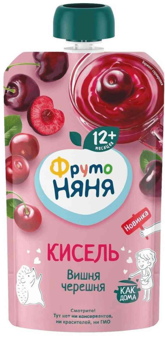 Кисель ФрутоНяня Вишня, черешня, с 12 месяцев