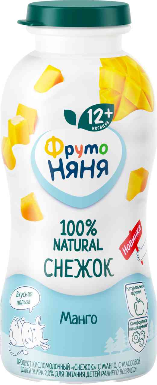 Продукт кисломолочный Снежок ФрутоНяня манго с 12 месяцев 2%