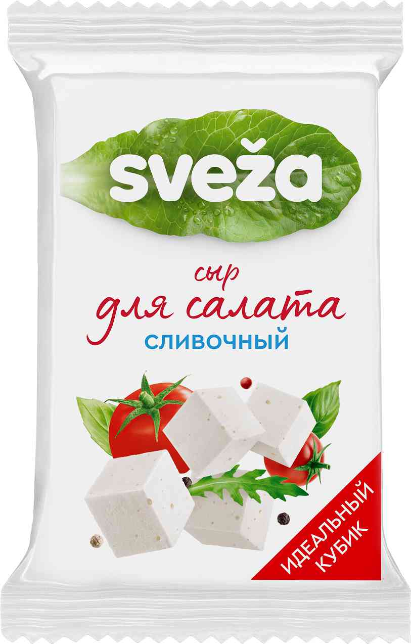Сыр творожный Белый Салатный SVEZA Сливочный 50%