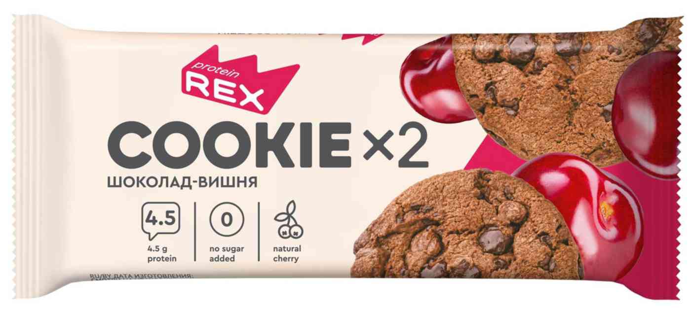 Печенье протеиновое ProteinRex шоколад-вишня
