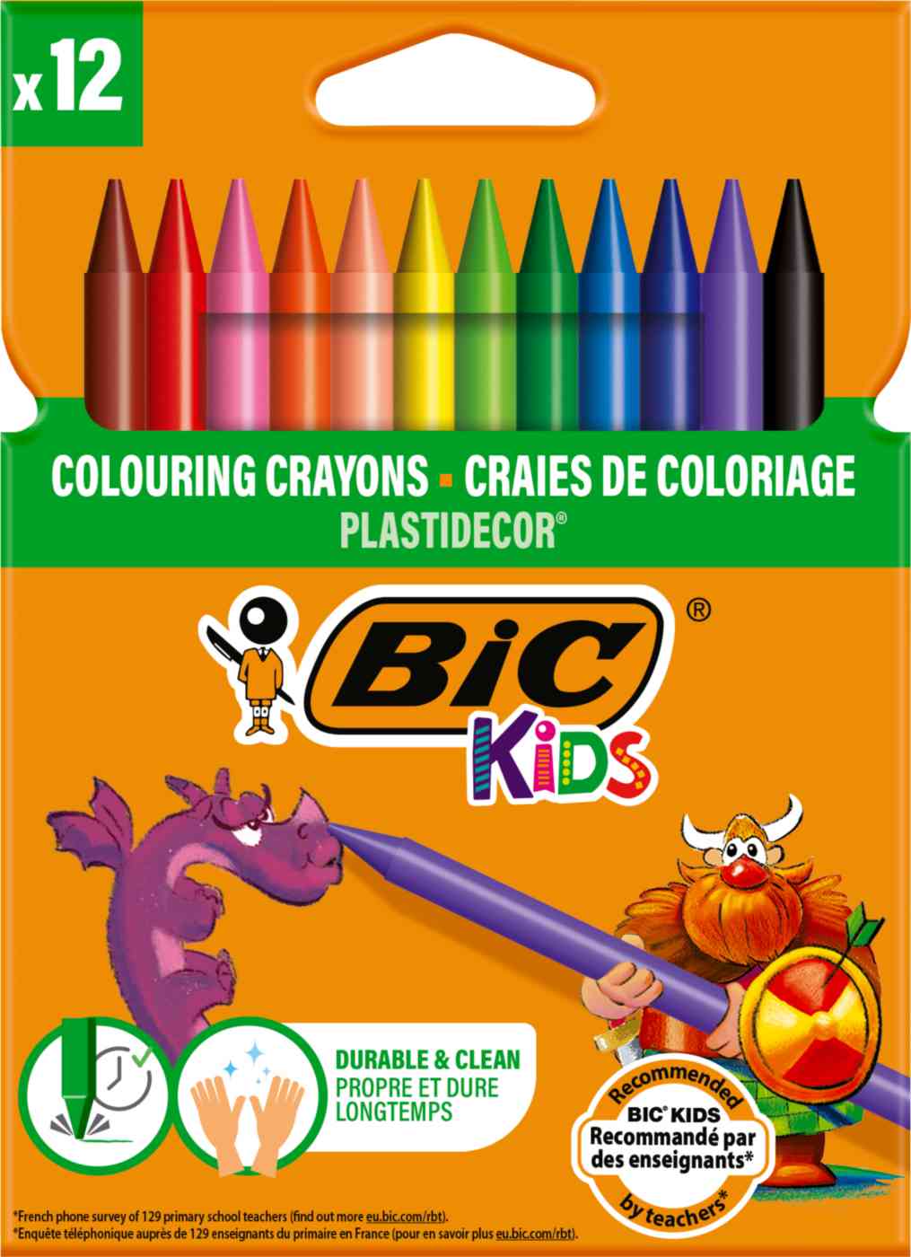 Мелки цветные Bic Kids Plastidecor
