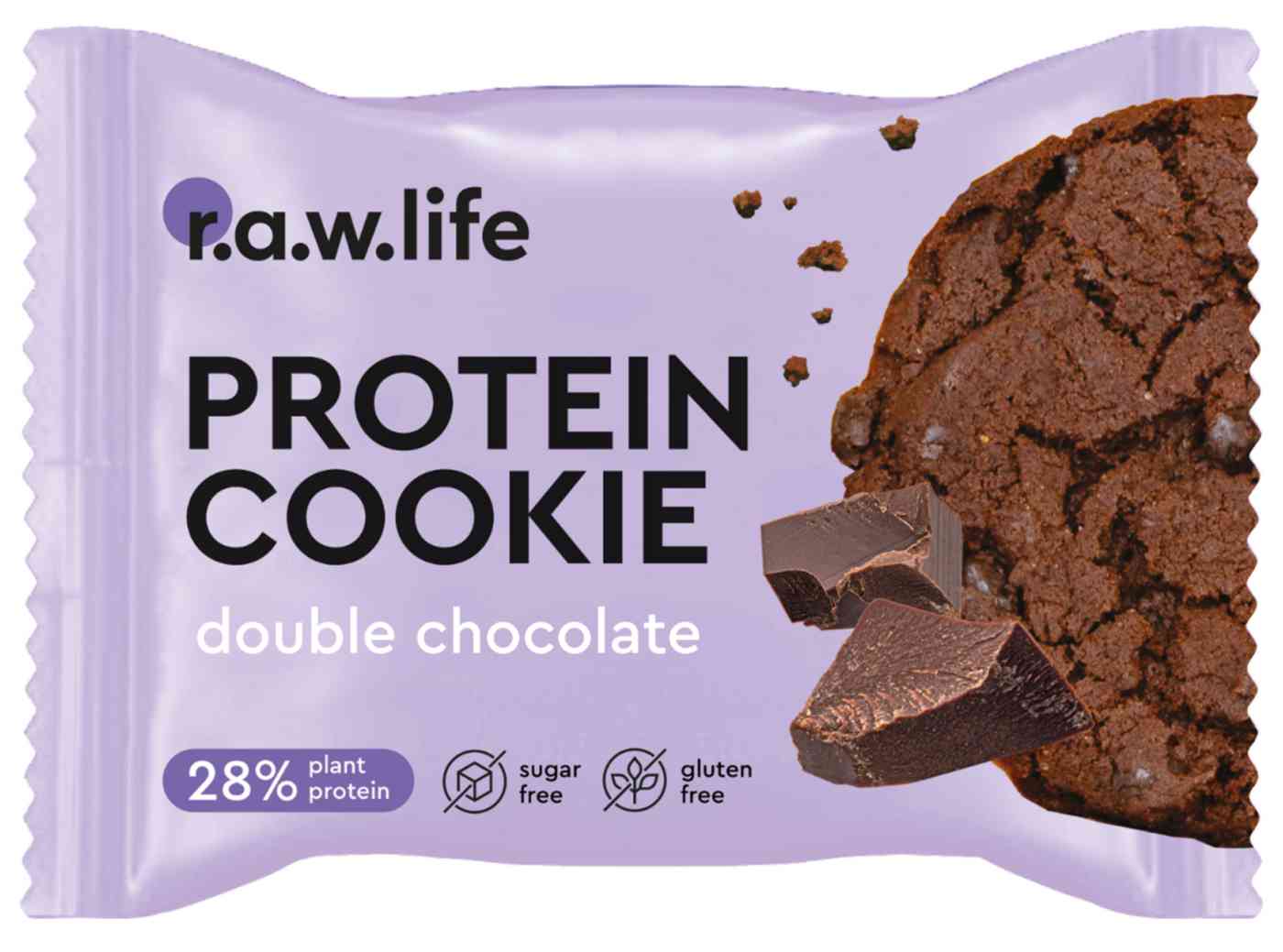 Печенье протеиновое R.A.W. LIFE Protein Cookie двойной шоколад
