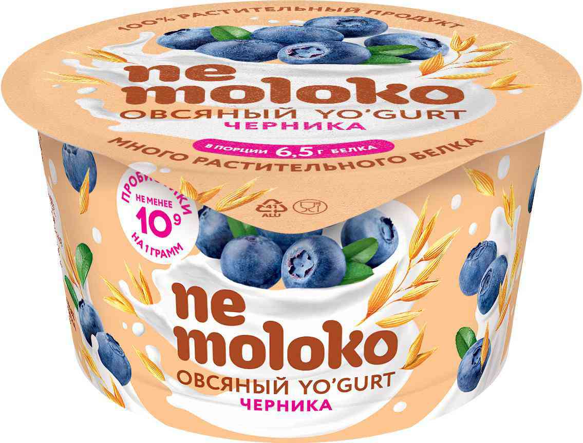 Продукт овсяный Nemoloko Yo'Gurt Черника