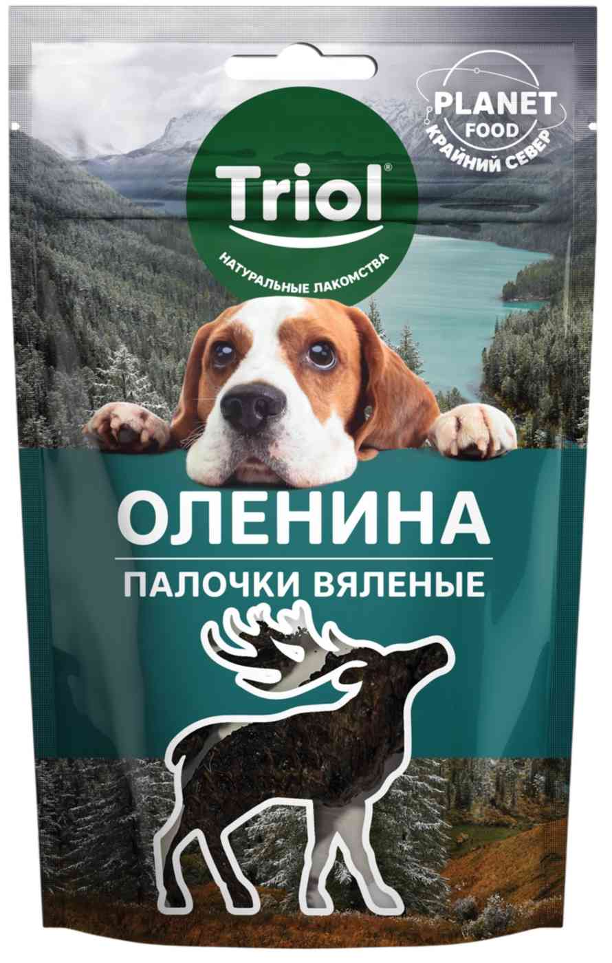 Лакомство для собак Triol Оленина палочки вяленые