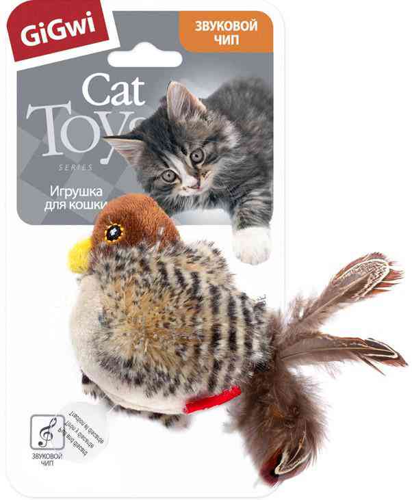 Игрушка для кошек GiGwi Птичка со звуком