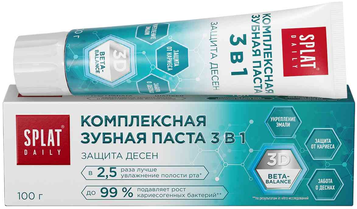 Зубная паста 3в1 Splat Daily защита десен