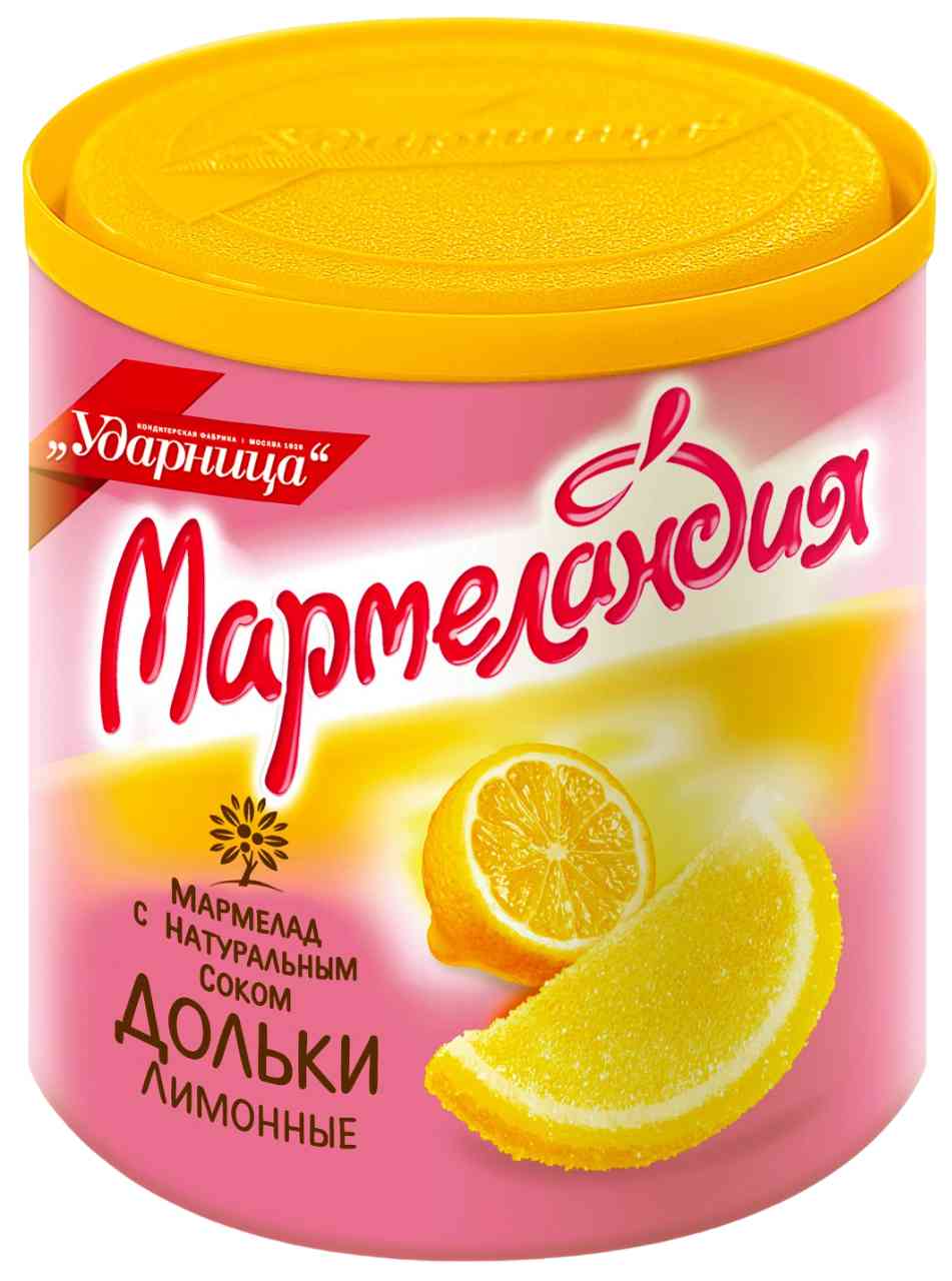 Мармелад с натуральным соком Мармеландия дольки лимонные