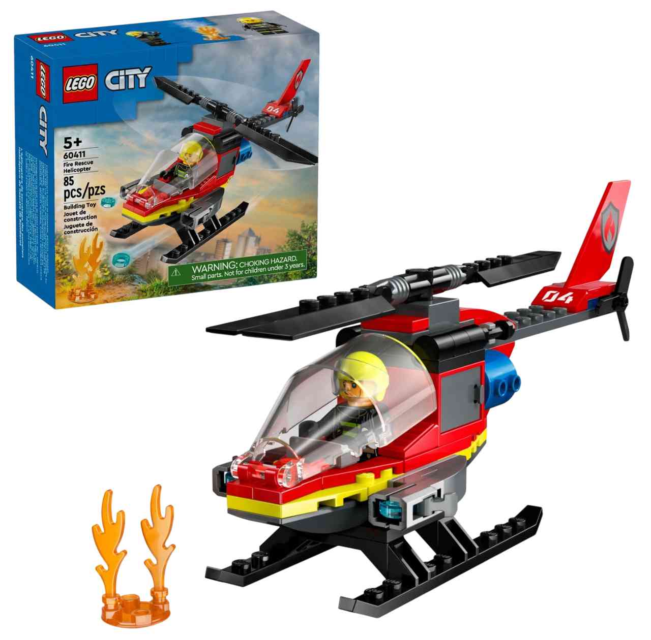 Конструктор LEGO City 60411 Пожарный вертолёт 5+