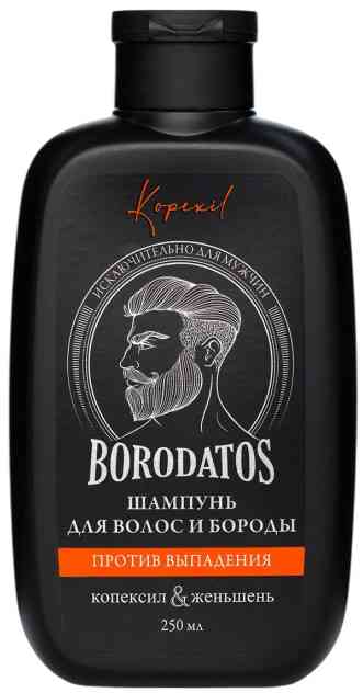 Шампунь для волос и бороды Borodatos против выпадения