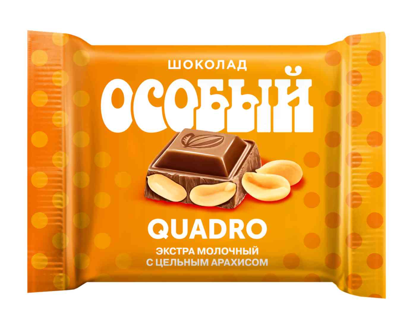 Шоколад экстрамолочный Особый с цельным арахисом Quadro