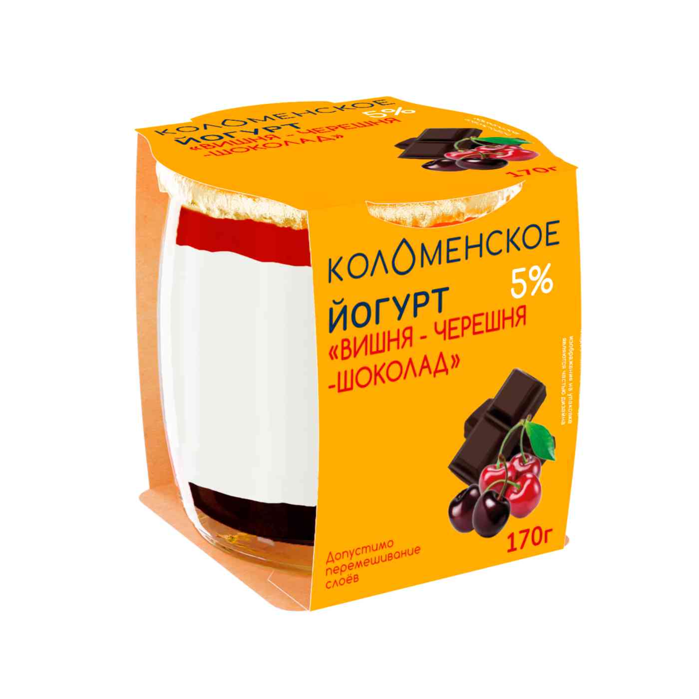 Йогурт Коломенский Вишня-черешня-шоколад 5%