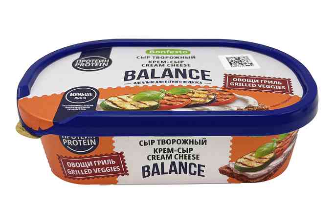 Сыр творожный Bonfesto Кремчиз Овощи гриль Balance, 65%