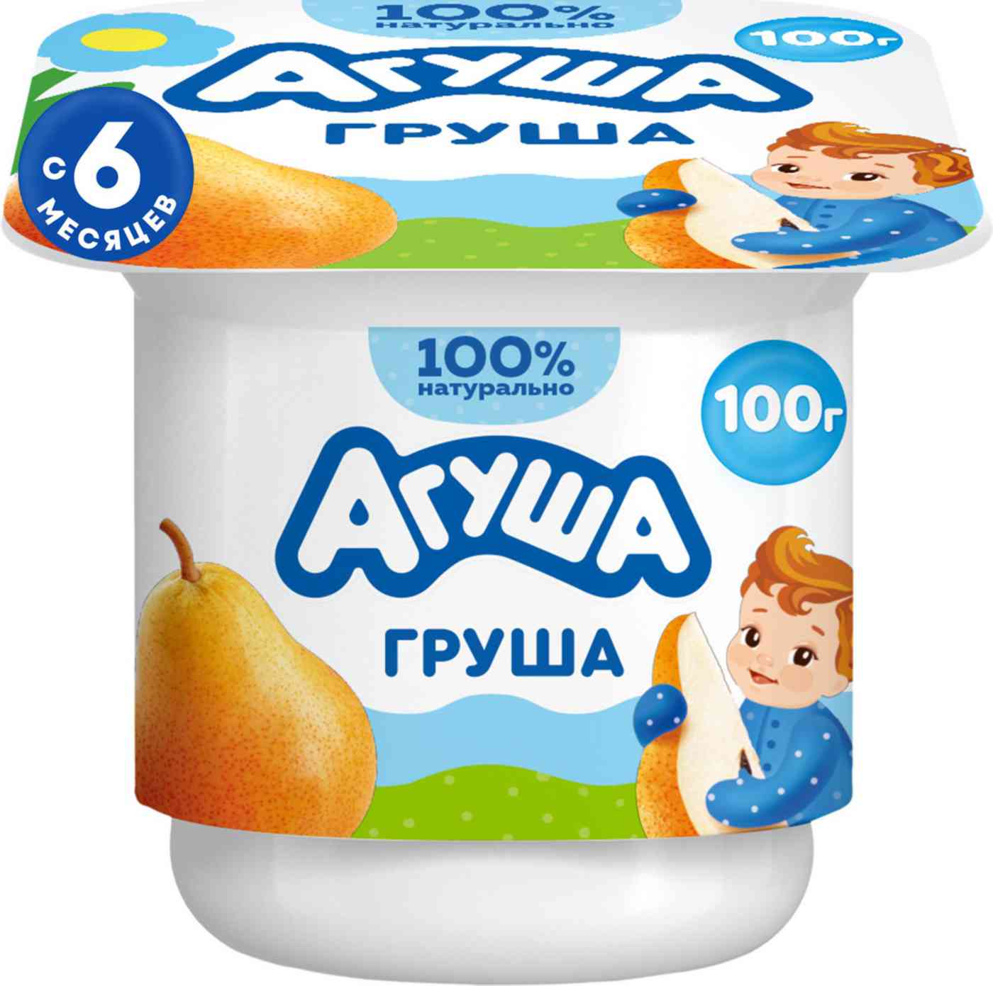 Творог детский фруктовый Агуша груша с 6 месяцев 3,9%