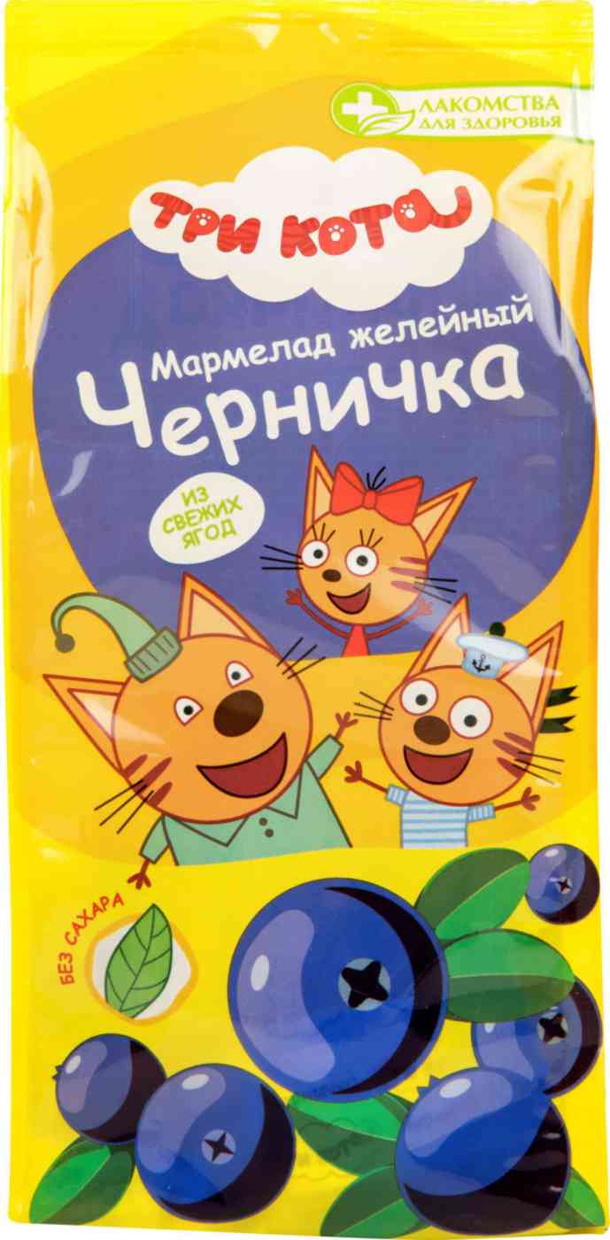 Мармелад желейный Лакомства для здоровья Три кота Черничка
