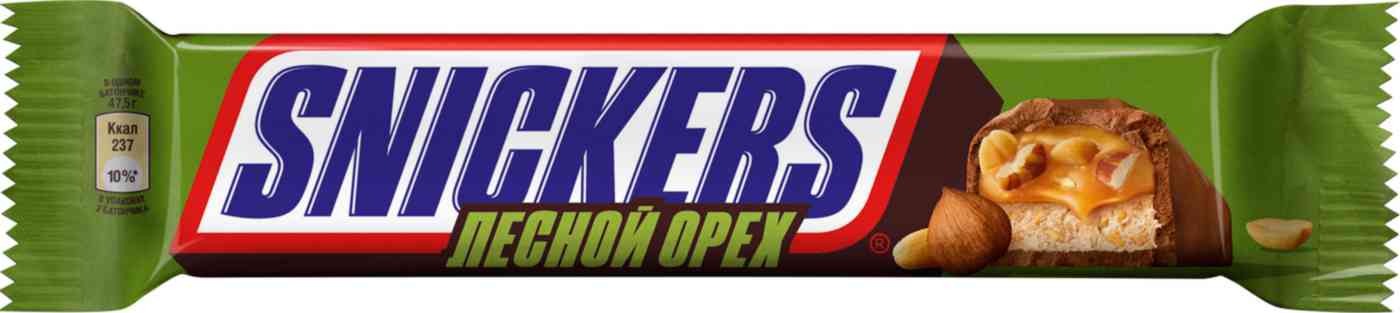 Батончик шоколадный Snickers Лесной орех
