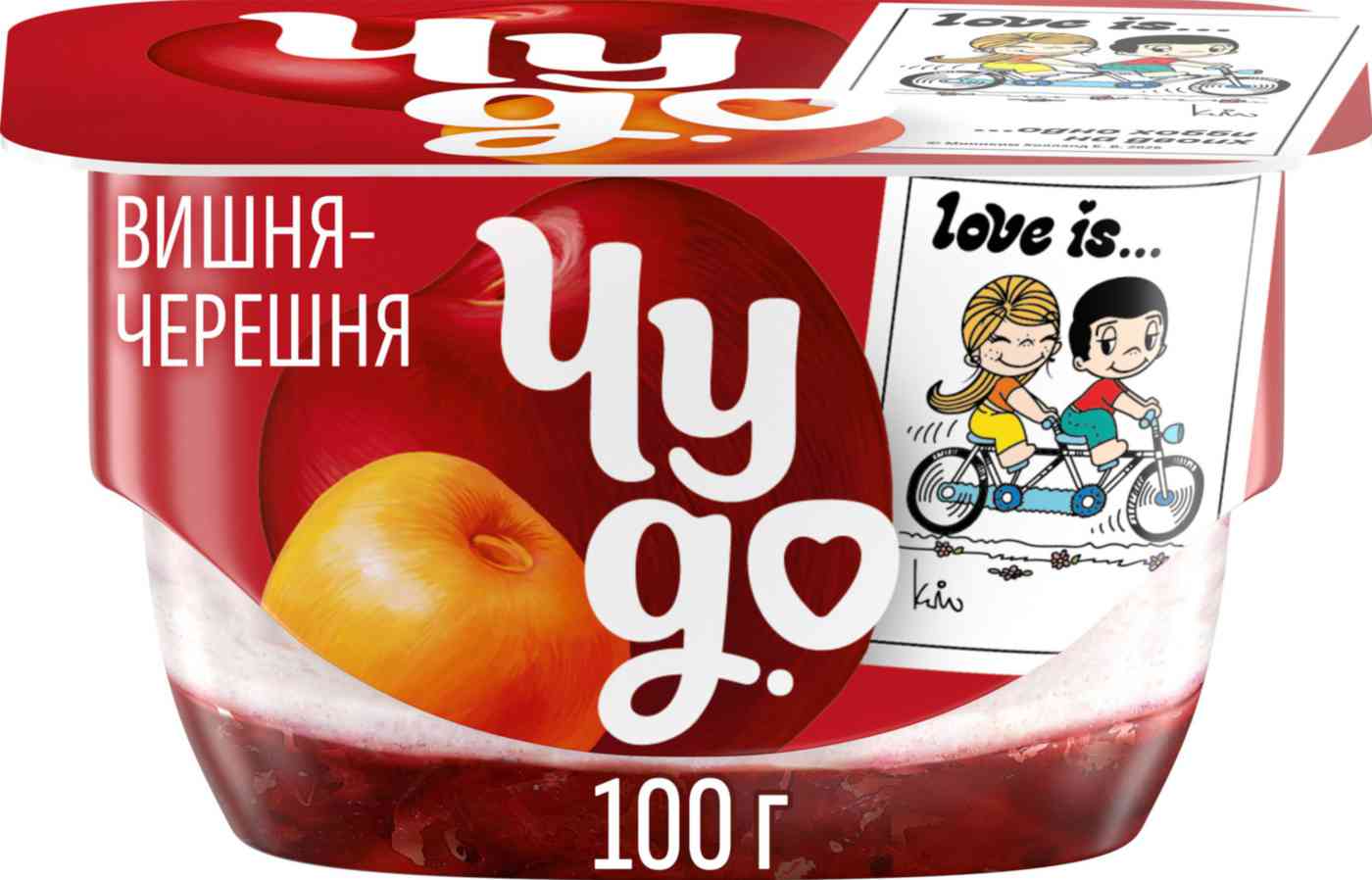 Десерт творожный двухслойный Чудо вишня-черешня 4%