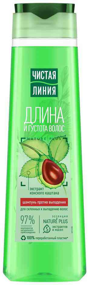 Шампунь против выпадения волос Чистая Линия Nature Plus длина и густота