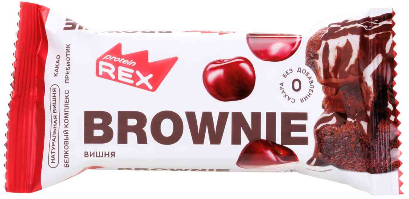 Брауни протеиновый ProteinRex вишня